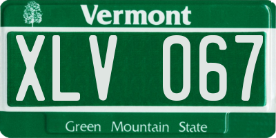 VT license plate XLV067