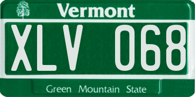 VT license plate XLV068