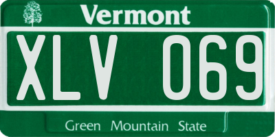 VT license plate XLV069