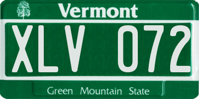 VT license plate XLV072