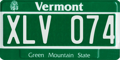 VT license plate XLV074