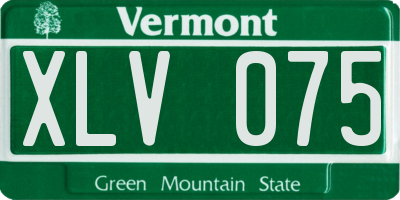 VT license plate XLV075