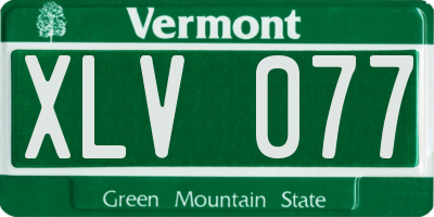 VT license plate XLV077