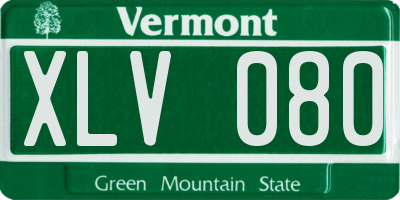 VT license plate XLV080