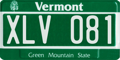VT license plate XLV081