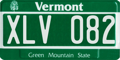 VT license plate XLV082