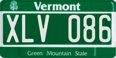 VT license plate XLV086