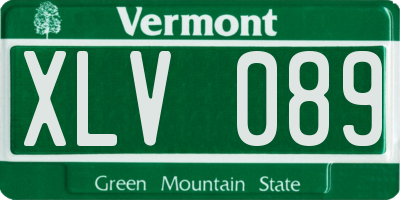 VT license plate XLV089