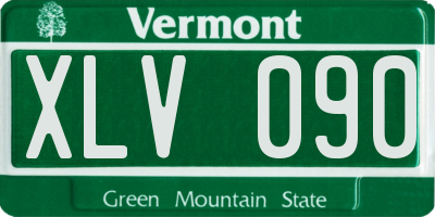 VT license plate XLV090