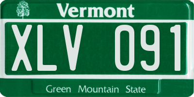 VT license plate XLV091