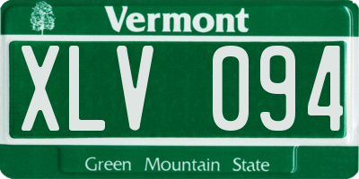 VT license plate XLV094