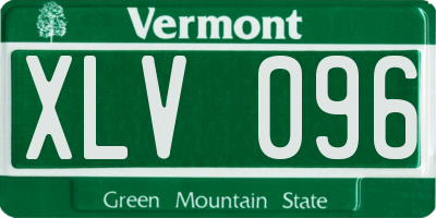 VT license plate XLV096