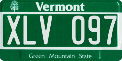 VT license plate XLV097