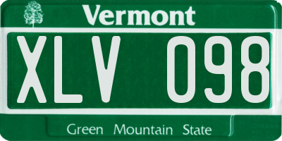 VT license plate XLV098