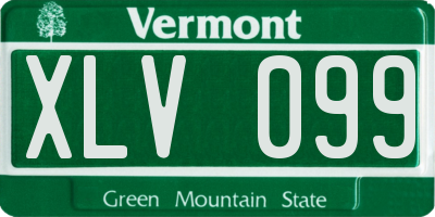 VT license plate XLV099