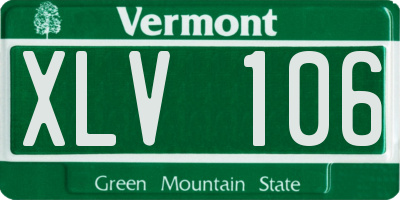 VT license plate XLV106