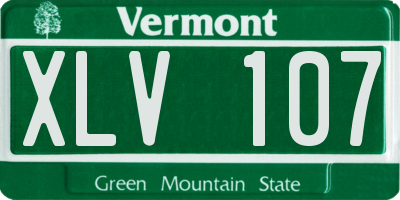 VT license plate XLV107