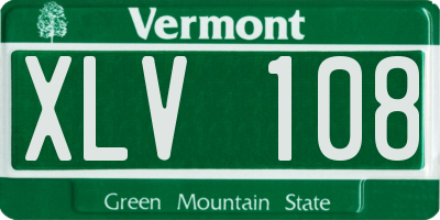 VT license plate XLV108