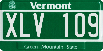 VT license plate XLV109