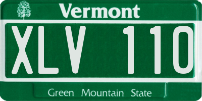 VT license plate XLV110