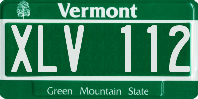 VT license plate XLV112
