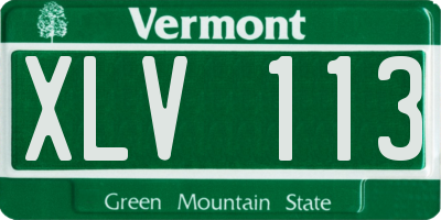 VT license plate XLV113