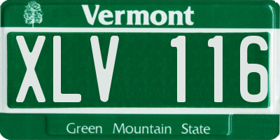 VT license plate XLV116