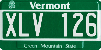 VT license plate XLV126