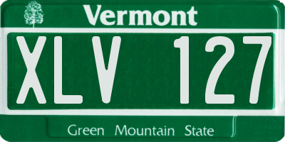 VT license plate XLV127