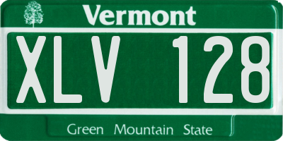 VT license plate XLV128