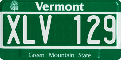 VT license plate XLV129