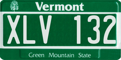 VT license plate XLV132