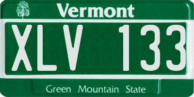 VT license plate XLV133