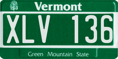 VT license plate XLV136