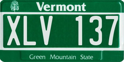 VT license plate XLV137
