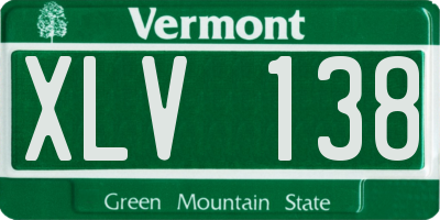 VT license plate XLV138