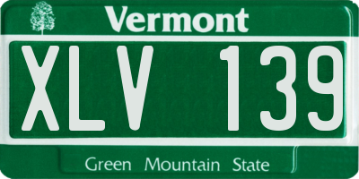 VT license plate XLV139