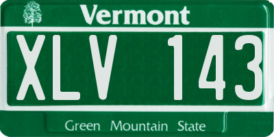 VT license plate XLV143
