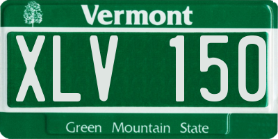 VT license plate XLV150