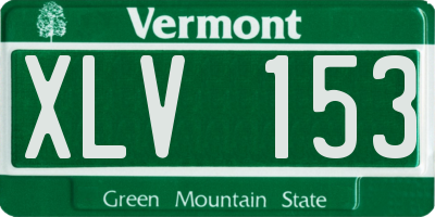 VT license plate XLV153