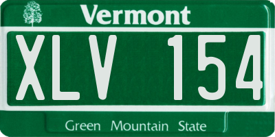 VT license plate XLV154