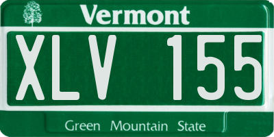VT license plate XLV155