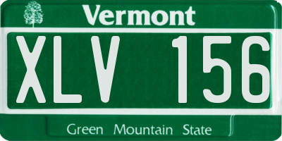 VT license plate XLV156