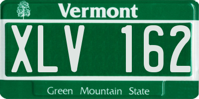 VT license plate XLV162