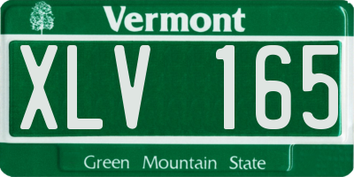 VT license plate XLV165