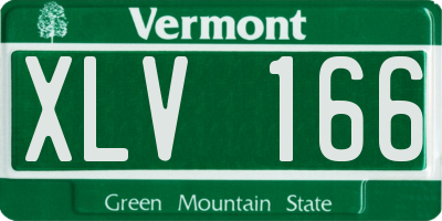 VT license plate XLV166
