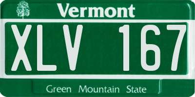 VT license plate XLV167