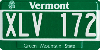 VT license plate XLV172