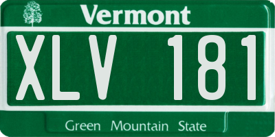 VT license plate XLV181