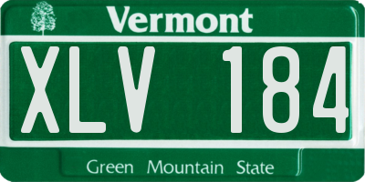 VT license plate XLV184